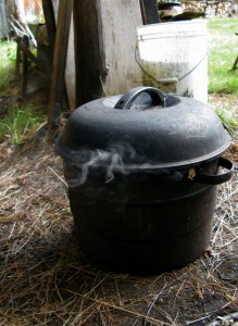 R Foye Raku process smoking kettle